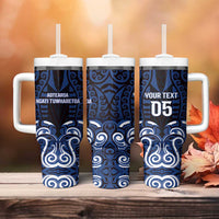 Custom Aotearoa Ngati Tuwharetoa Tumbler With Handle Maori Pattern New Zealand - Polynesian Pride