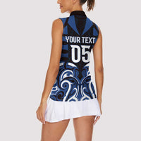 Custom Aotearoa Ngati Tuwharetoa Women Sleeveless Polo Shirt Maori Pattern New Zealand - Polynesian Pride