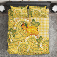 Hawaii Palaka Bedding Set Cute Ripe Mango Turtle On The Waves