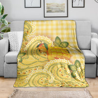 Hawaii Palaka Blanket Cute Ripe Mango Turtle On The Waves