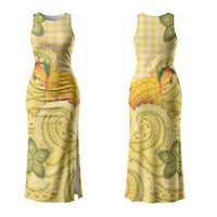 Hawaii Palaka Couples Matching Tank Maxi Dress and Hawaiian Shirt Cute Ripe Mango Turtle On The Waves