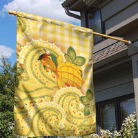 Hawaii Palaka Garden Flag Cute Ripe Mango Turtle On The Waves