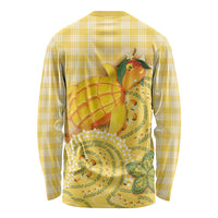 Hawaii Palaka Long Sleeve Shirt Cute Ripe Mango Turtle On The Waves