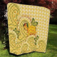 Hawaii Palaka Quilt Cute Ripe Mango Turtle On The Waves