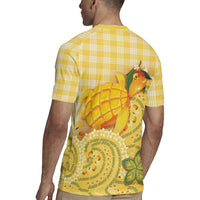Hawaii Palaka Rugby Jersey Cute Ripe Mango Turtle On The Waves