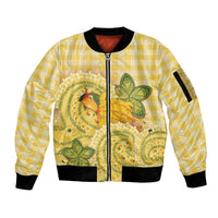 Hawaii Palaka Sleeve Zip Bomber Jacket Cute Ripe Mango Turtle On The Waves