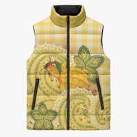 Hawaii Palaka Sleeveless Puffer Jacket Cute Ripe Mango Turtle On The Waves