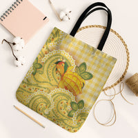 Hawaii Palaka Tote Bag Cute Ripe Mango Turtle On The Waves