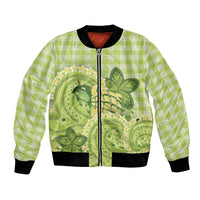 Hawaii Palaka Bomber Jacket Cute Green Mango Turtle On The Waves