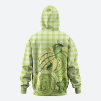 Hawaii Palaka Hoodie Cute Green Mango Turtle On The Waves