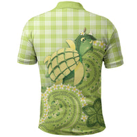 Hawaii Palaka Polo Shirt Cute Green Mango Turtle On The Waves