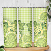 Hawaii Palaka Skinny Tumbler Cute Green Mango Turtle On The Waves