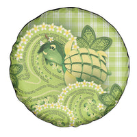Hawaii Palaka Spare Tire Cover Cute Green Mango Turtle On The Waves