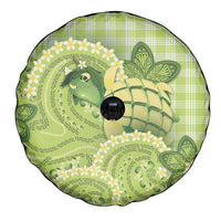 Hawaii Palaka Spare Tire Cover Cute Green Mango Turtle On The Waves