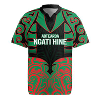 Custom Aotearoa Ngati Hine Rugby Jersey Maori Pattern New Zealand - Polynesian Pride