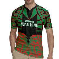 Custom Aotearoa Ngati Hine Rugby Jersey Maori Pattern New Zealand - Polynesian Pride