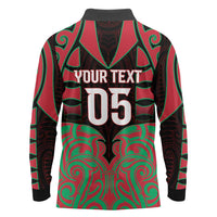 Custom Aotearoa Tuhoe Long Sleeve Polo Shirt Maori Pattern New Zealand - Polynesian Pride