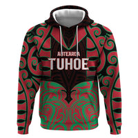 Custom Aotearoa Tuhoe Zip Hoodie Maori Pattern New Zealand - Polynesian Pride