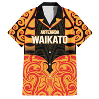 Custom Aotearoa Waikato Family Matching Off The Shoulder Long Sleeve Dress and Hawaiian Shirt Maori Pattern New Zealand - Polynesian Pride