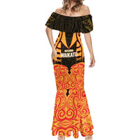Custom Aotearoa Waikato Mermaid Dress Maori Pattern New Zealand - Polynesian Pride