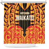 Aotearoa Waikato Shower Curtain Maori Pattern New Zealand - Polynesian Pride