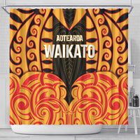 Aotearoa Waikato Shower Curtain Maori Pattern New Zealand - Polynesian Pride