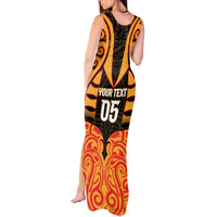 Custom Aotearoa Waikato Tank Maxi Dress Maori Pattern New Zealand - Polynesian Pride