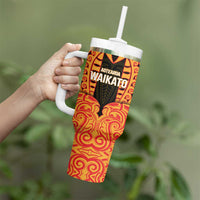 Custom Aotearoa Waikato Tumbler With Handle Maori Pattern New Zealand - Polynesian Pride
