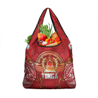 Tonga King's Birthday Grocery Bag Gold Royal Crown Tribal Patterns