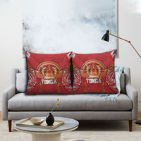 Tonga King's Birthday Pillow Cover Gold Royal Crown Tribal Patterns