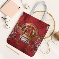 Tonga King's Birthday Tote Bag Gold Royal Crown Tribal Patterns