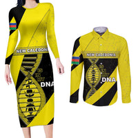 New Caledonia Is In My DNA Couples Matching Long Sleeve Bodycon Dress and Long Sleeve Button Shirt - Polynesian Pride