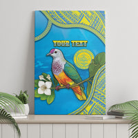 Personalised Palau Biib Bird Canvas Wall Art Rur Flower And Rock Islands Patterns