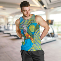 Personalised Palau Biib Bird Men Tank Top Rur Flower And Rock Islands Patterns