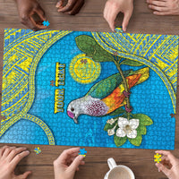 Personalised Palau Biib Bird Puzzle Rur Flower And Rock Islands Patterns