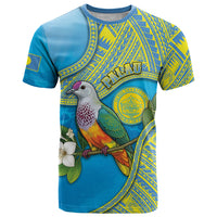 Personalised Palau Biib Bird T Shirt Rur Flower And Rock Islands Patterns