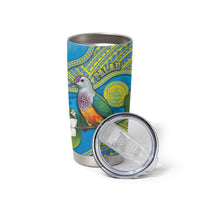 Personalised Palau Biib Bird Tumbler Cup Rur Flower And Rock Islands Patterns