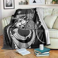 Guam Liberation Day Blanket Black White Latte Stone Tribal Patterns