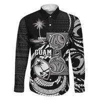 Personalised Guam Liberation Day Family Matching Mermaid Dress and Hawaiian Shirt Black White Latte Stone Tribal Patterns DT05 Daughter's Dress Black - Polynesian Pride