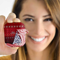 American Samoa Christmas AirPods Case Seashell Xmas Tree Tribal Waves - Polynesian Pride