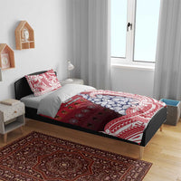 American Samoa Christmas Bedding Set Seashell Xmas Tree Tribal Waves - Polynesian Pride