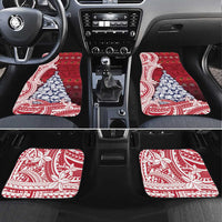 American Samoa Christmas Car Mats Seashell Xmas Tree Tribal Waves - Polynesian Pride
