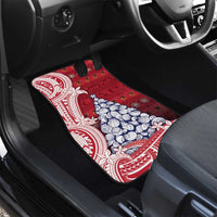 American Samoa Christmas Car Mats Seashell Xmas Tree Tribal Waves - Polynesian Pride