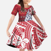 American Samoa Christmas Family Matching Off Shoulder Maxi Dress and Hawaiian Shirt Seashell Xmas Tree Tribal Waves - Polynesian Pride