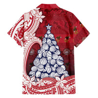 American Samoa Christmas Family Matching Tank Maxi Dress and Hawaiian Shirt Seashell Xmas Tree Tribal Waves DT05 - Polynesian Pride