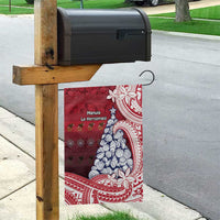 American Samoa Christmas Garden Flag Seashell Xmas Tree Tribal Waves - Polynesian Pride