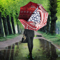 American Samoa Christmas Umbrella Seashell Xmas Tree Tribal Waves - Polynesian Pride