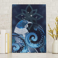 New Zealand Matariki Canvas Wall Art Maori Tui Bird Blue Galaxy