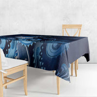 New Zealand Matariki Tablecloth Maori Tui Bird Blue Galaxy