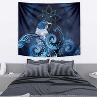 New Zealand Matariki Tapestry Maori Tui Bird Blue Galaxy